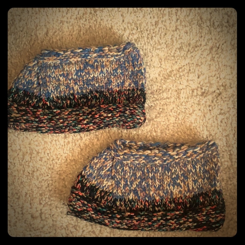 Handmade knitted house shoes/socks.